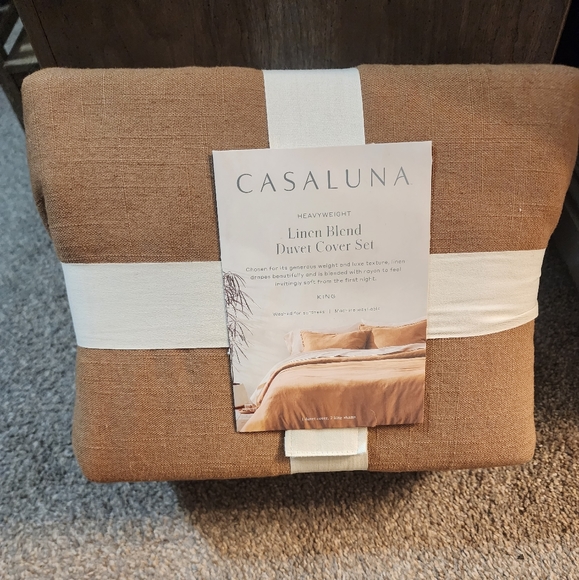 Casaluna Bedding Casaluna King Heavyweight Linen Blend Duvet Cover